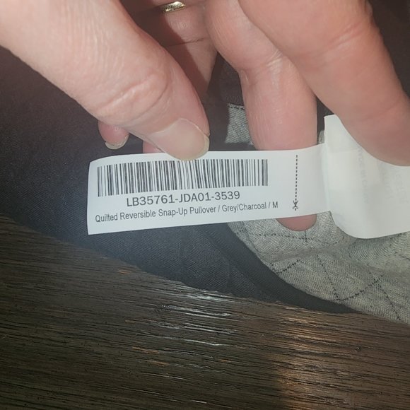 Quince Men's Reversible Quilted Pullover NWT Gray  Med - Picture 10 of 11